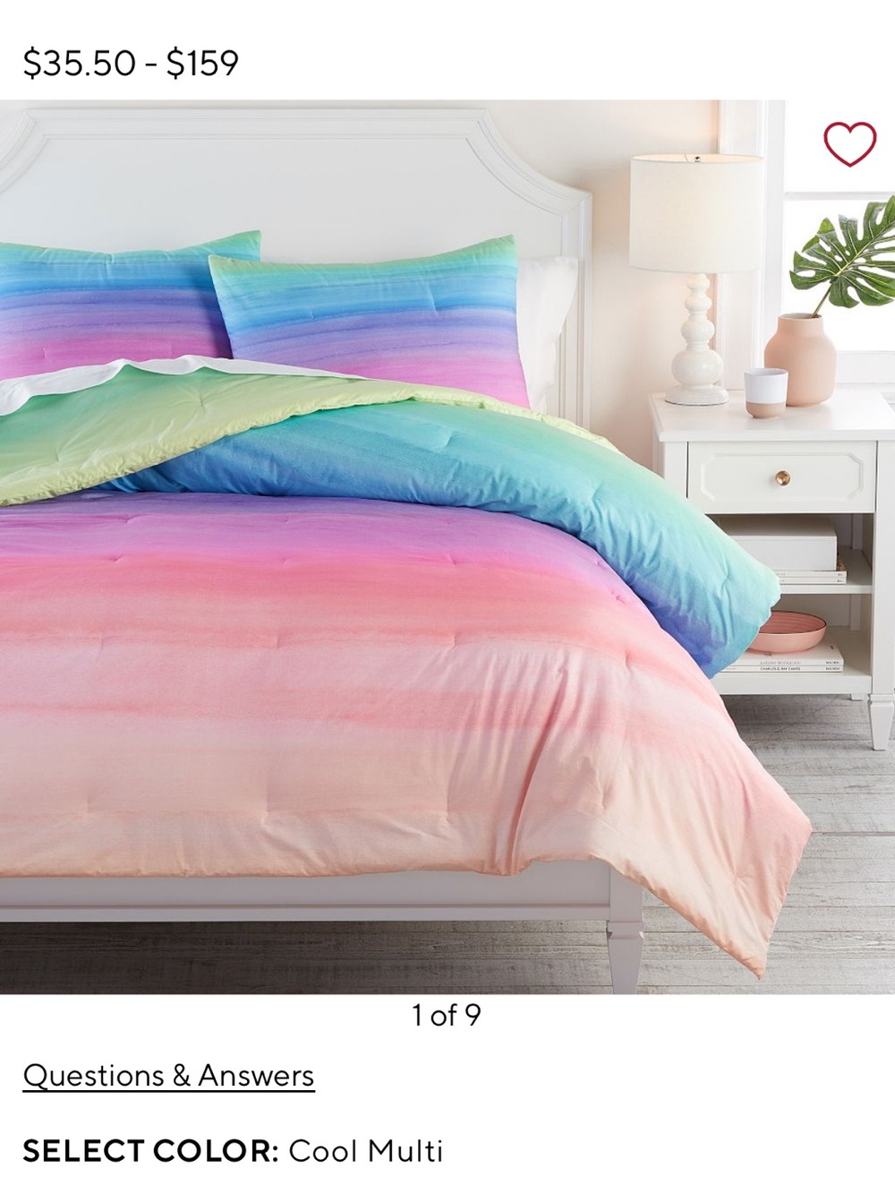 Pottery Barn Ombre Gradient Comforter Set and Curtains